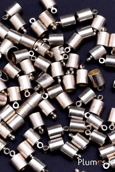 Embout - long. 10 mm, Ø 6 mm - argenté